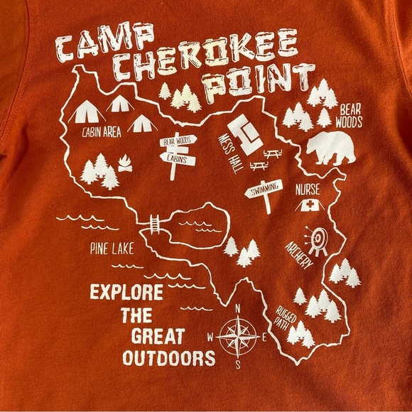 Toughskins Kids Camp Cherokee Point Burnt Orange Short Sleeve Tee - Picture 3 of 8